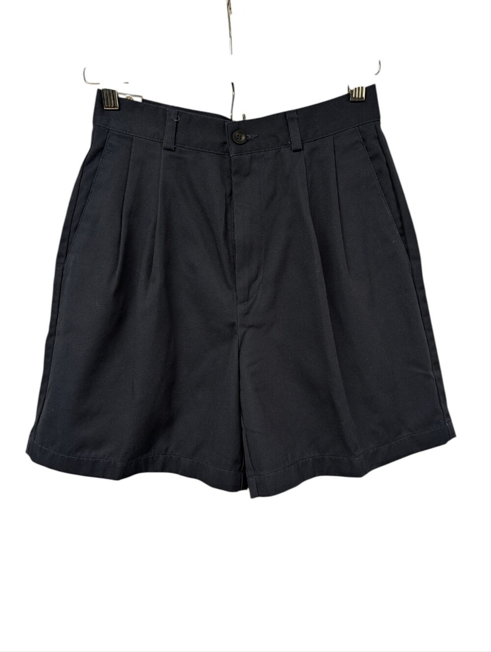NWT Dockers Classic Khaki Shorts Pleated No Wrinkles Black Size 4